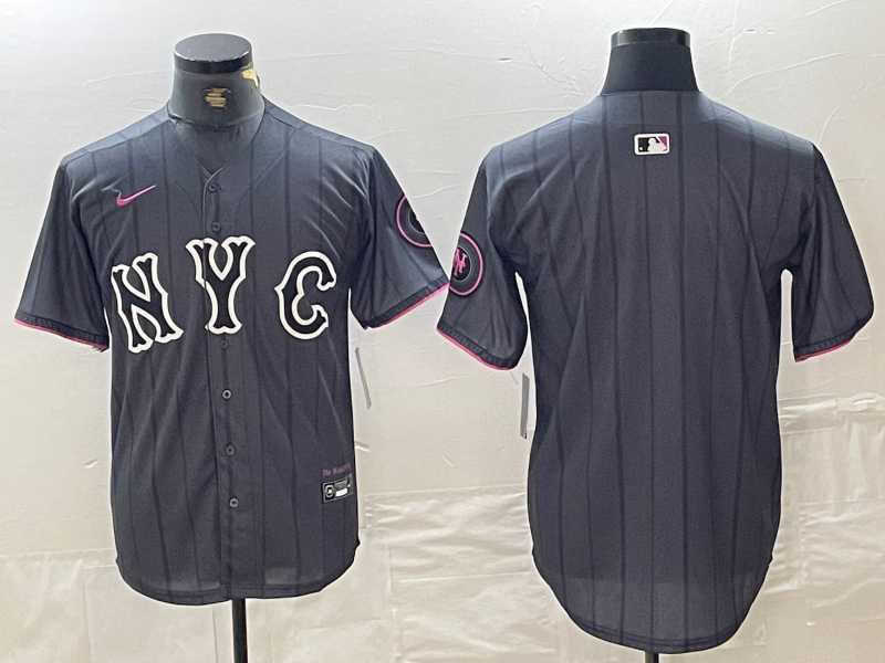 Men%27s New York Mets Blank Gray 2024 City Connect Cool Base Stitched Jersey->new york yankees->MLB Jersey